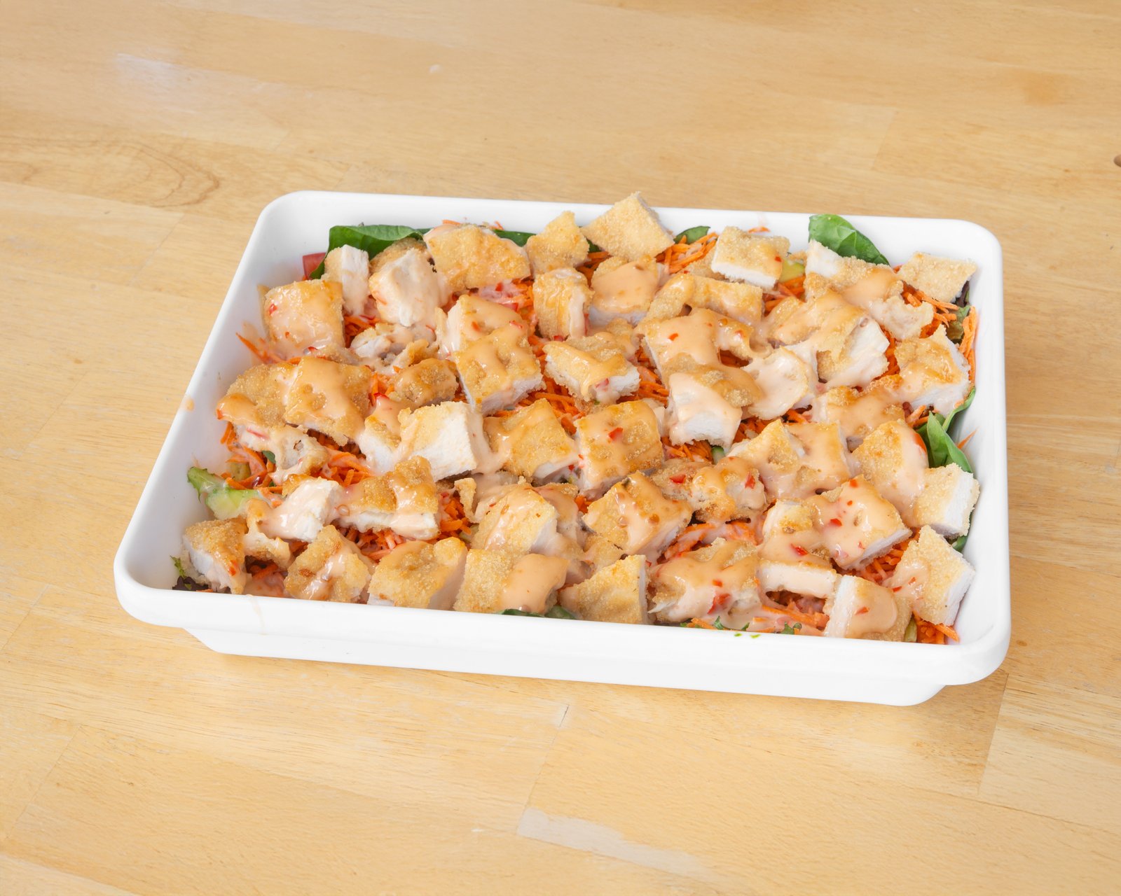 Chicken schnitzel salad at Forest Espresso, Frenchs Forest NSW